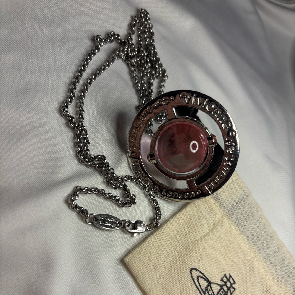 Vivienne Westwood Pink Orb Necklace - Picture 2 of 2
